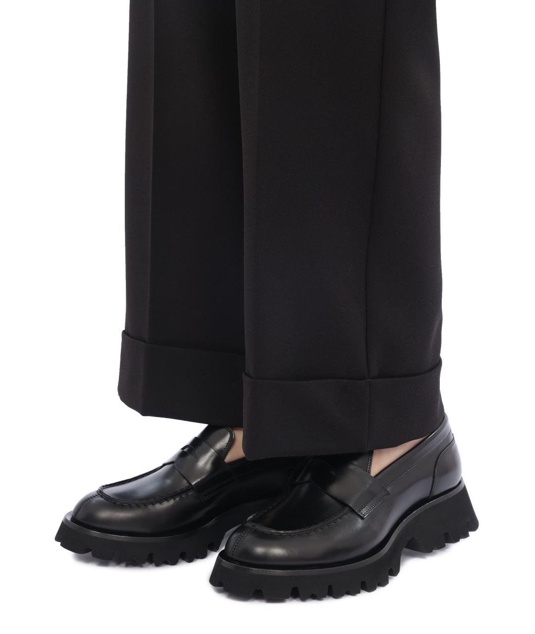 SANTONI Черные кожаные лоферы, фото 7