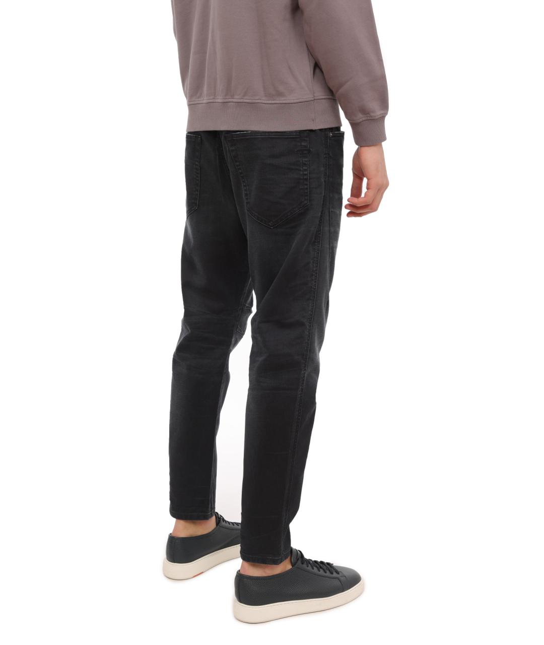 DIESEL Серые хлопковые прямые джинсы, фото 4