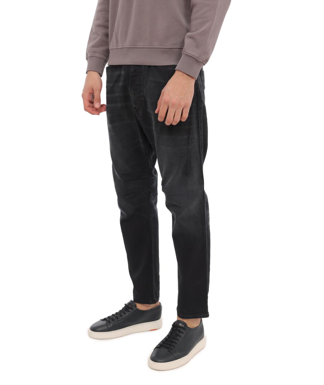 DIESEL Серые хлопковые прямые джинсы, фото 3