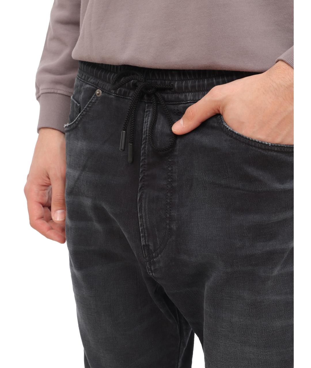 DIESEL Серые хлопковые прямые джинсы, фото 5