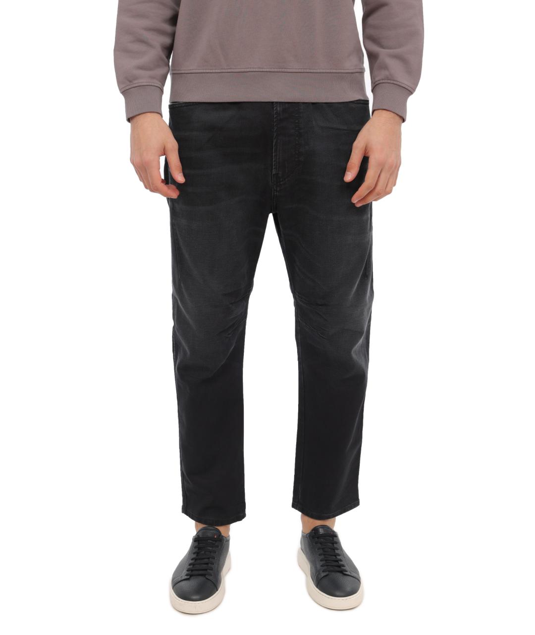 DIESEL Серые хлопковые прямые джинсы, фото 1