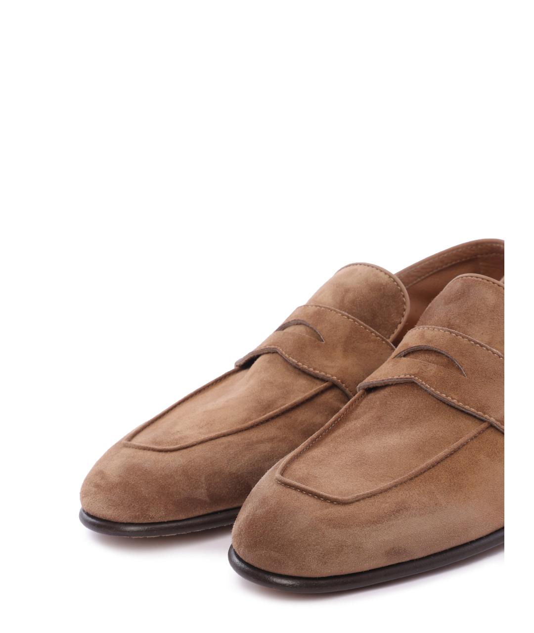 BRUNELLO CUCINELLI Коричневые замшевые лоферы, фото 6