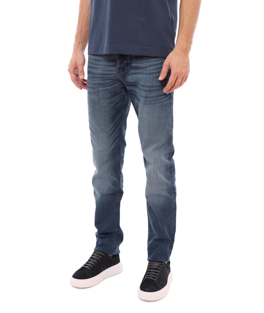 HUGO BOSS Синие хлопковые прямые джинсы, фото 2