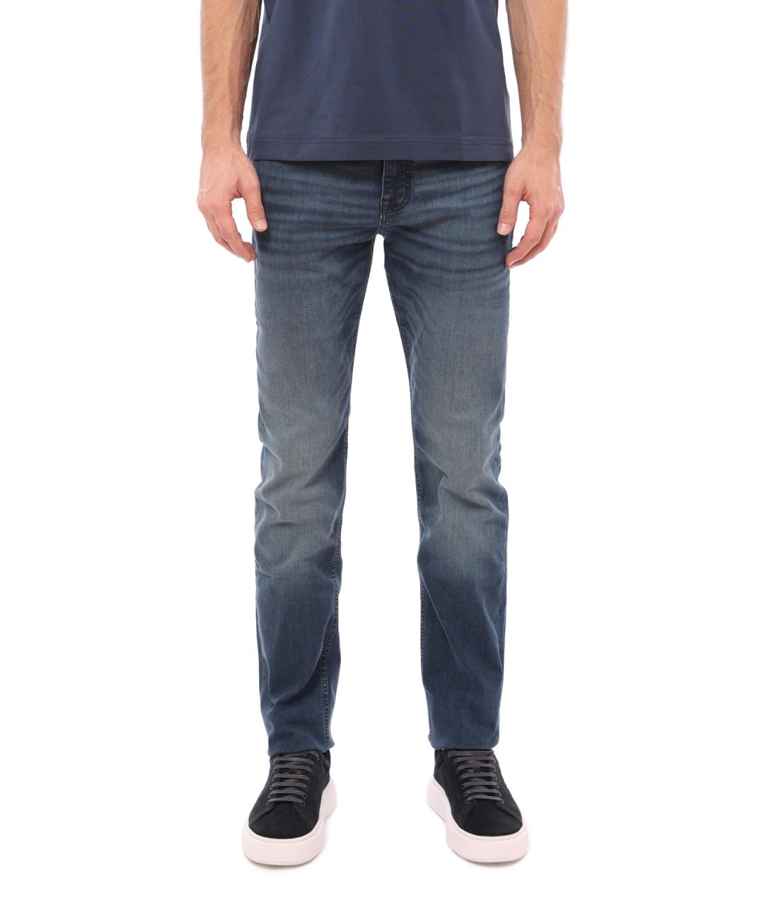 HUGO BOSS Синие хлопковые прямые джинсы, фото 1