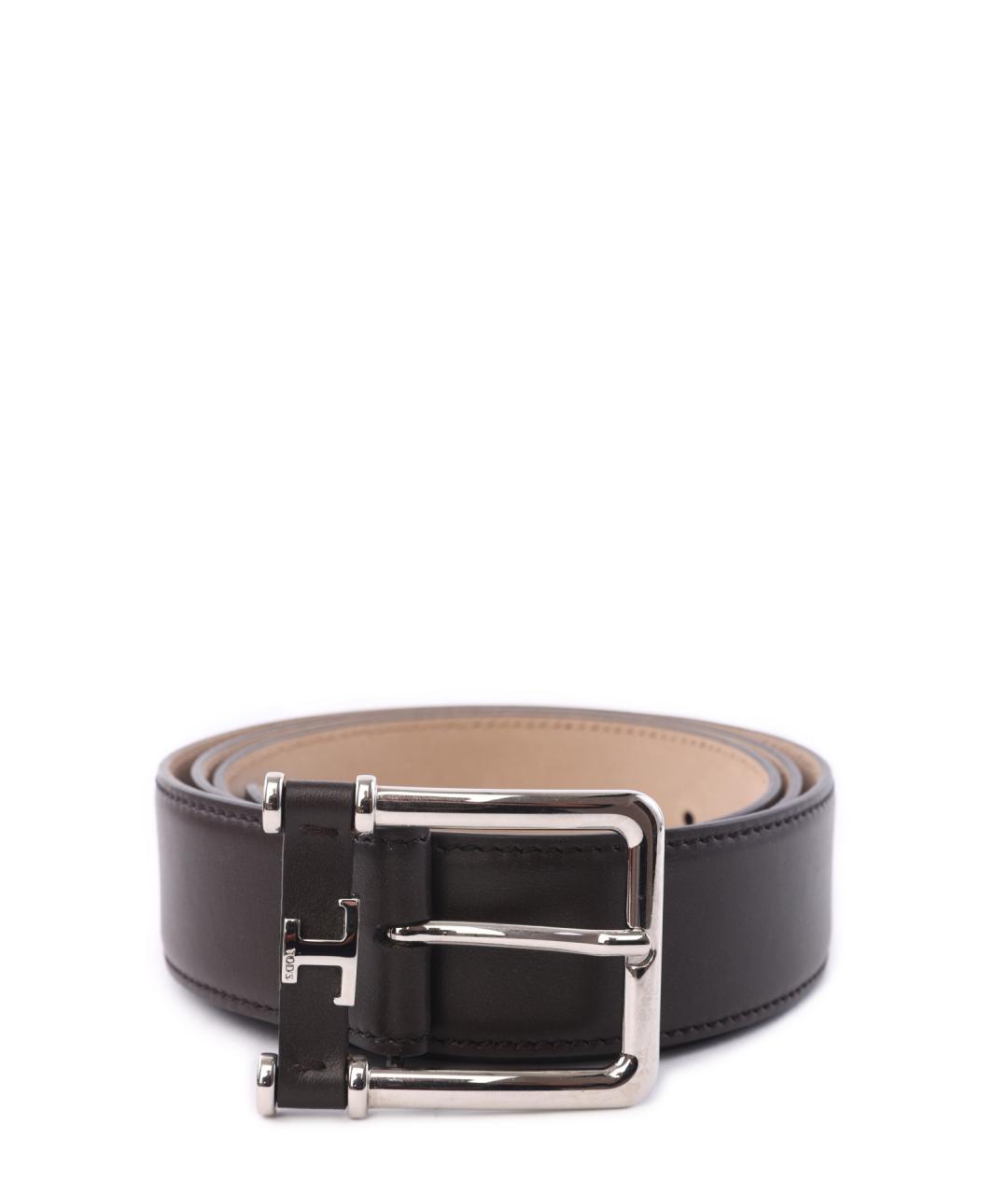 TOD'S Коричневый кожаный ремень, фото 1