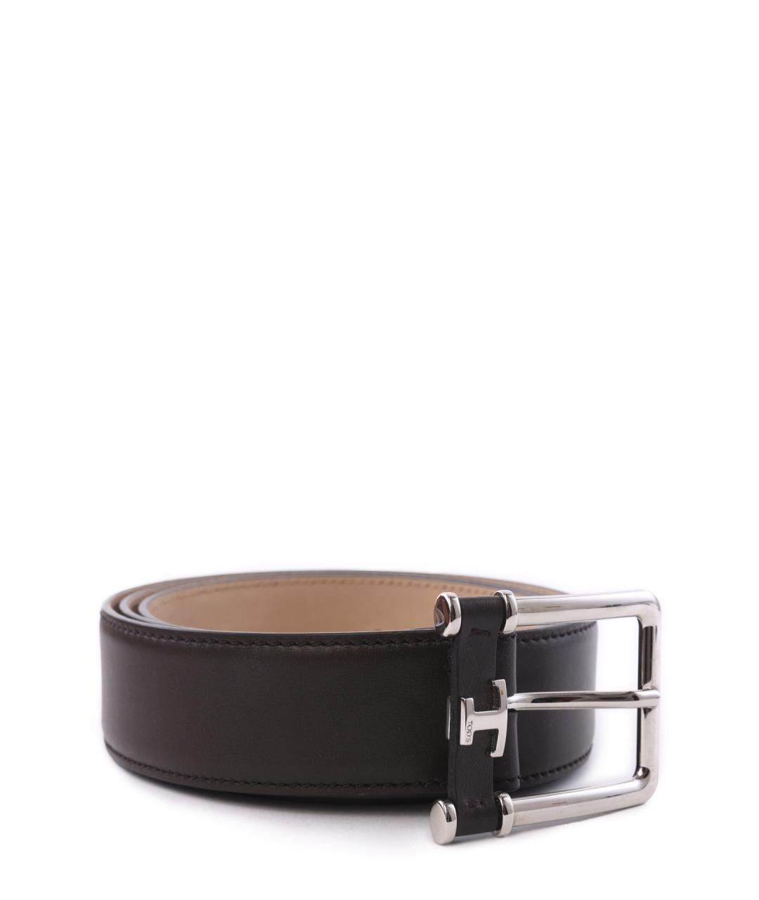 TOD'S Коричневый кожаный ремень, фото 5