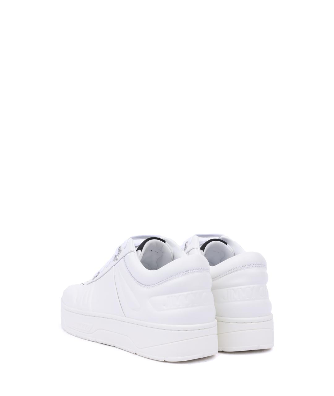 JIMMY CHOO Белые кожаные кеды, фото 7