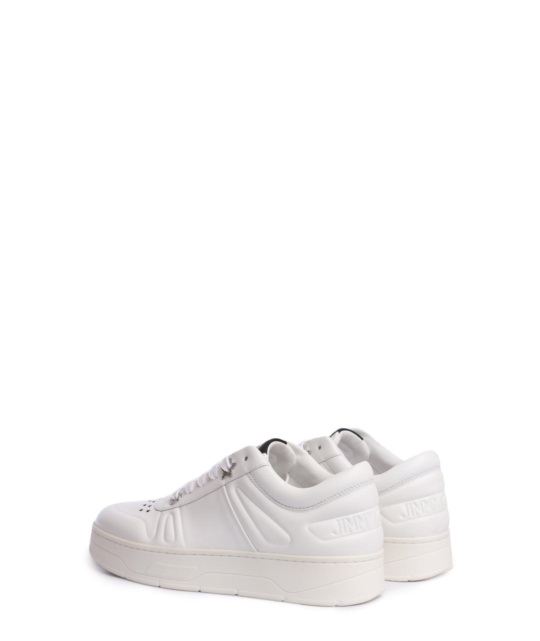JIMMY CHOO Белые кожаные кеды, фото 5