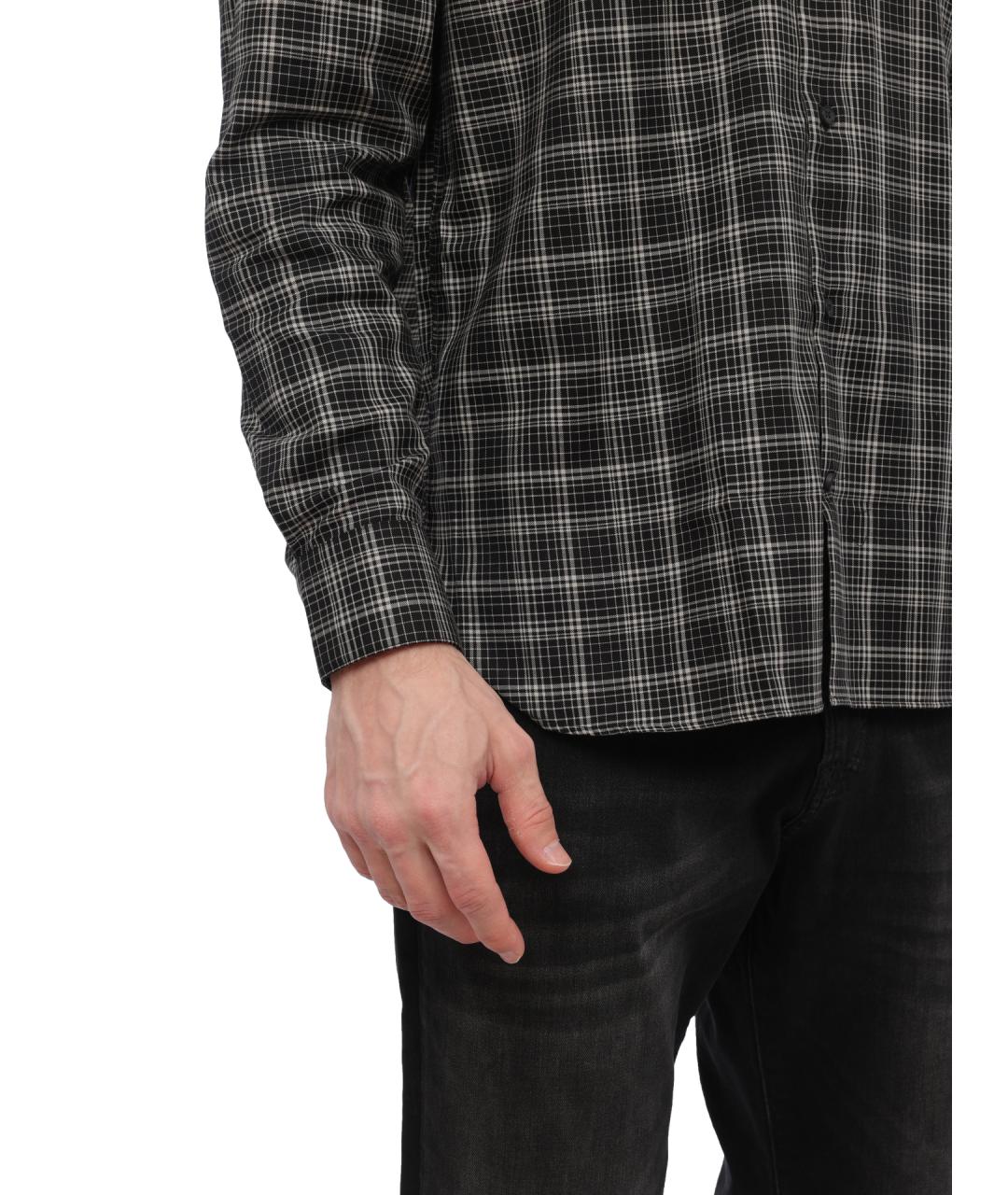 CALVIN KLEIN Черная хлопковая кэжуал рубашка, фото 6