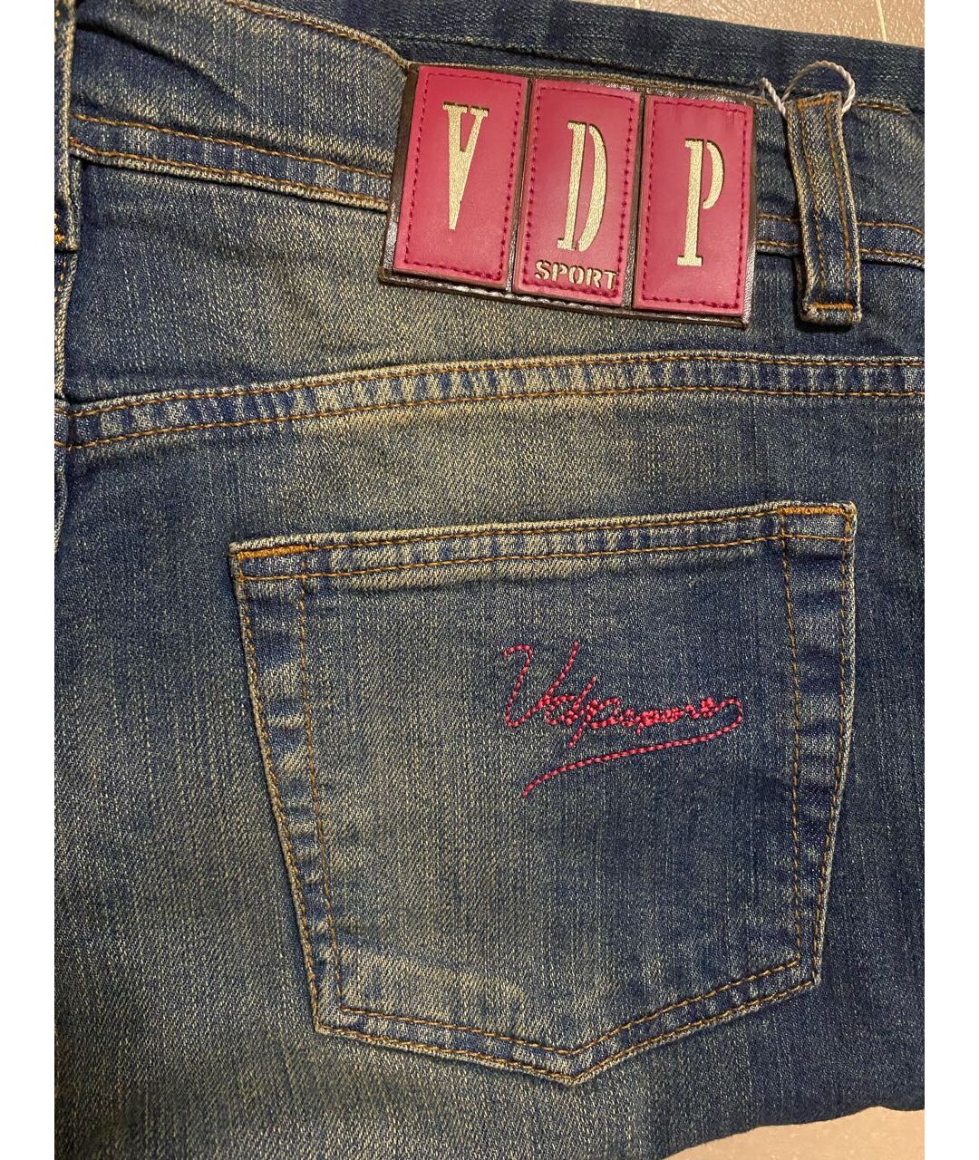 VDP Синие хлопковые джинсы клеш, фото 5