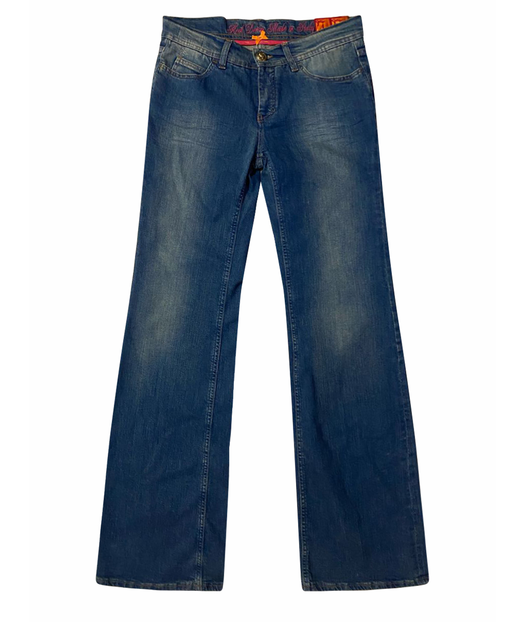 VDP Синие хлопковые джинсы клеш, фото 1