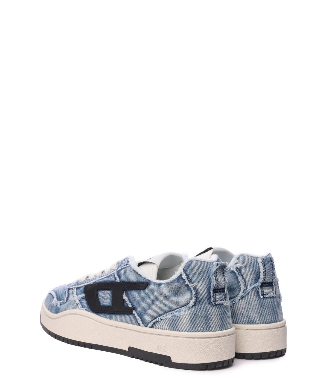 DIESEL Голубые текстильные низкие кроссовки / кеды, фото 3