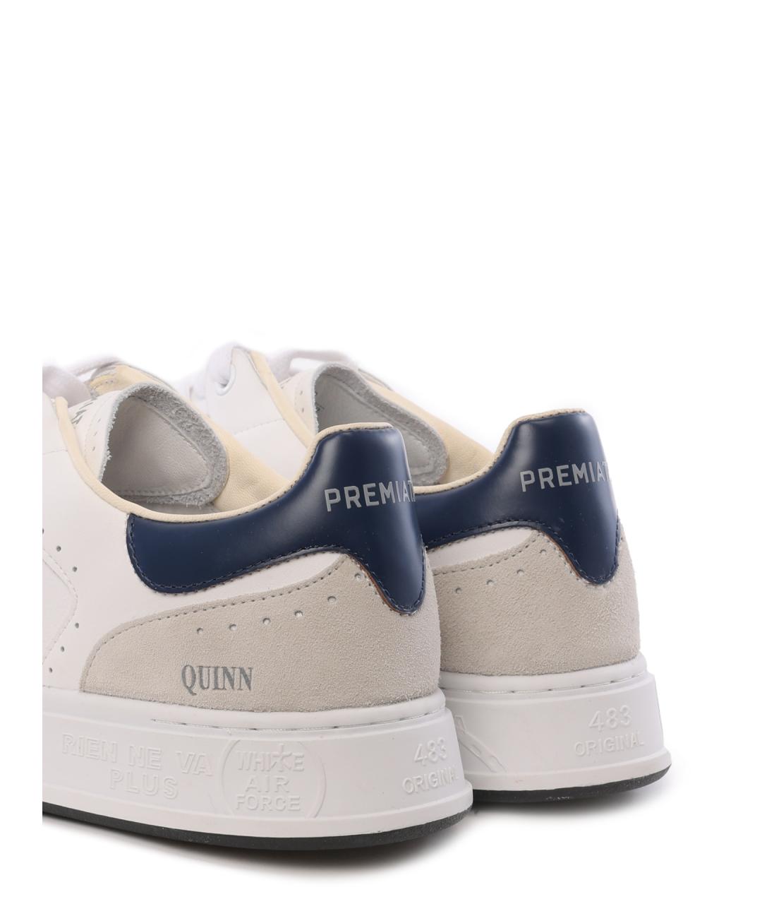 PREMIATA Белые кожаные низкие кроссовки / кеды, фото 6