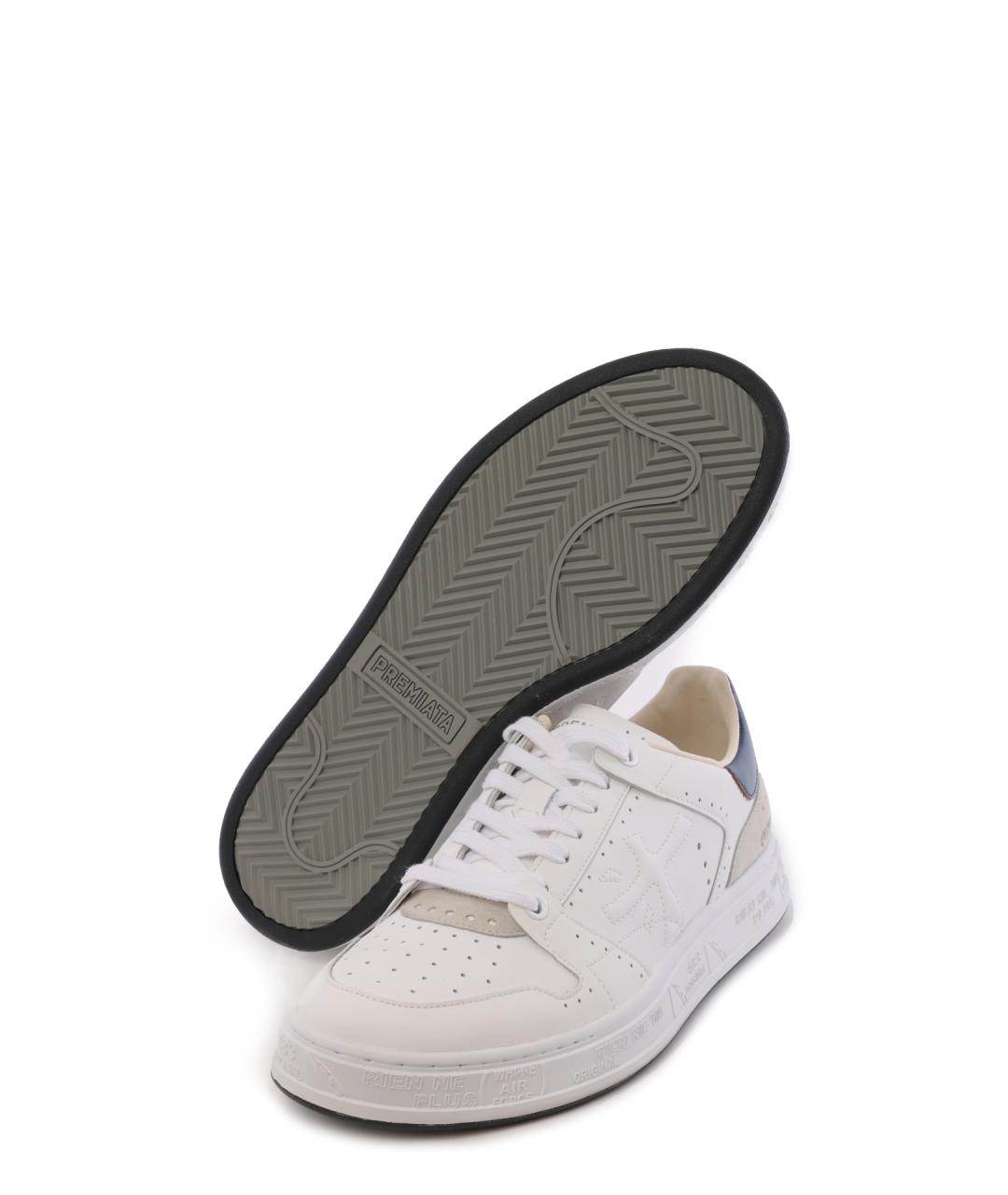 PREMIATA Белые кожаные низкие кроссовки / кеды, фото 4