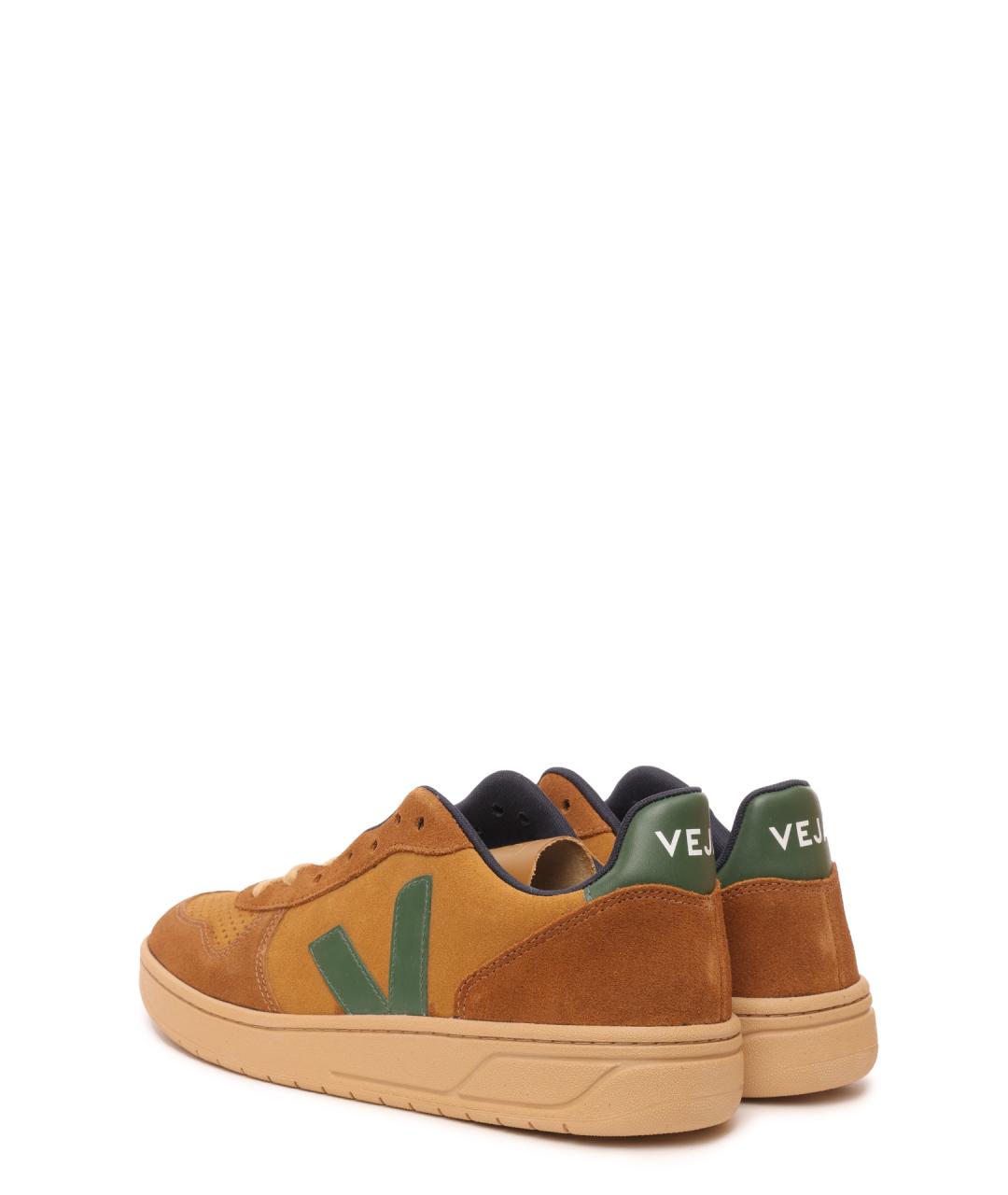 VEJA Коричневые замшевые низкие кроссовки / кеды, фото 3
