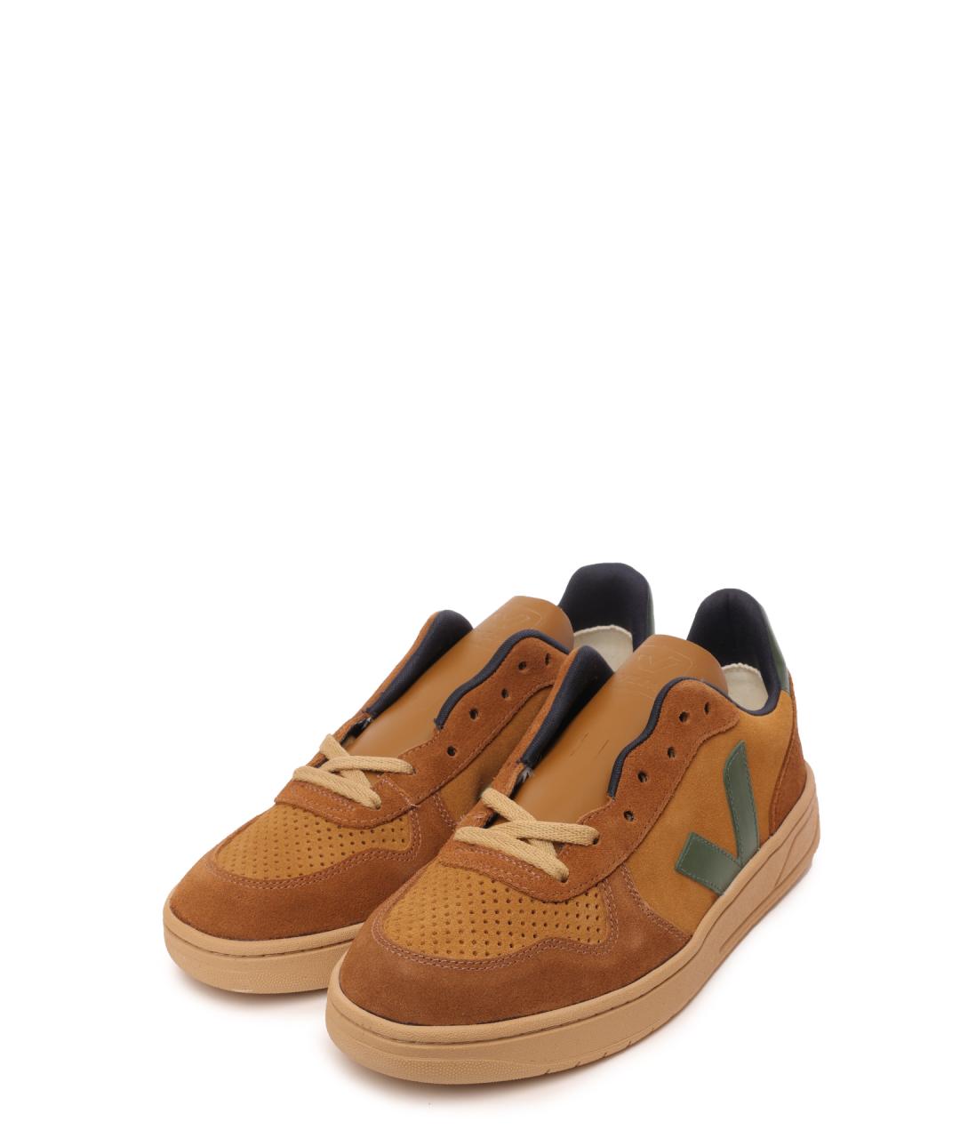 VEJA Коричневые замшевые низкие кроссовки / кеды, фото 2