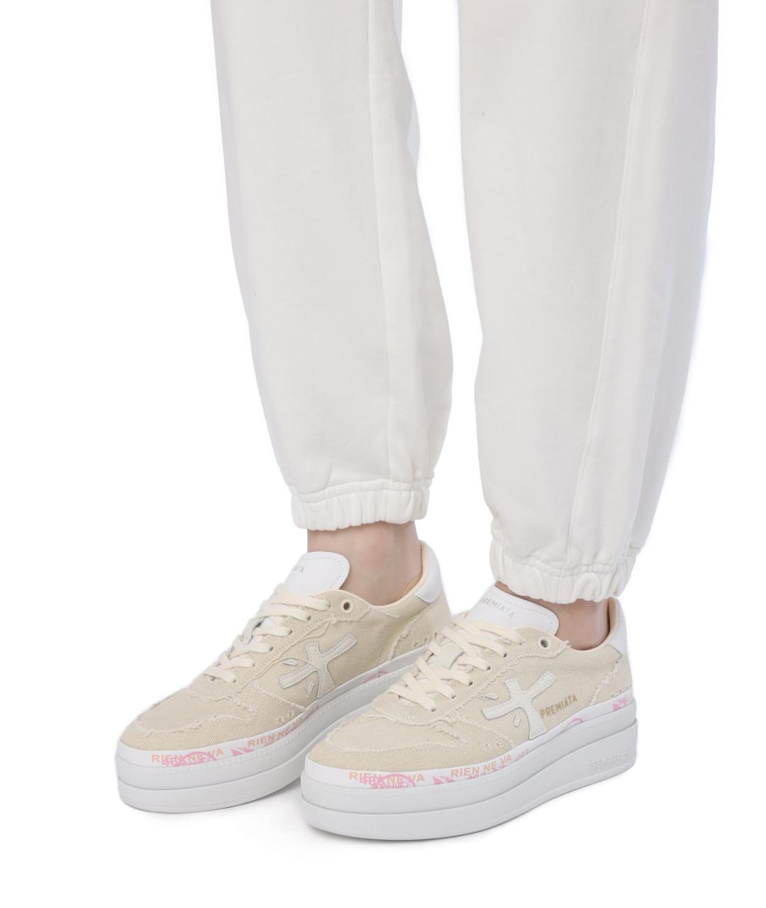 PREMIATA Белые текстильные кеды, фото 7
