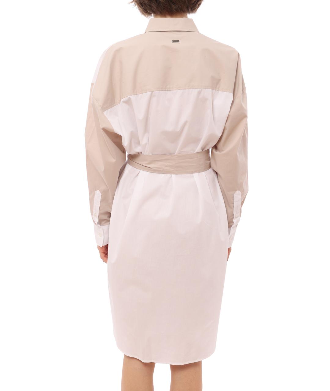 ARMANI EXCHANGE Белое хлопковое повседневное платье, фото 3