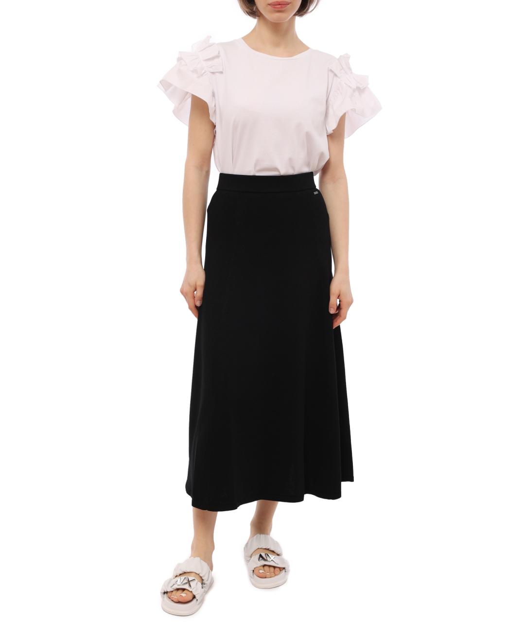 ARMANI EXCHANGE Черная юбка миди, фото 2