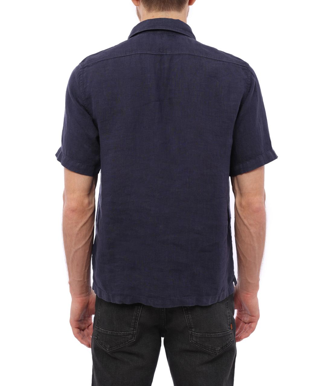 CP COMPANY Синяя льняная кэжуал рубашка, фото 4