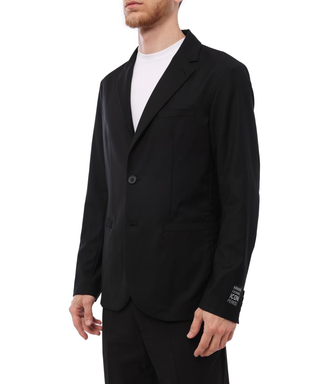 ARMANI EXCHANGE Черный полиэстеровый пиджак, фото 5