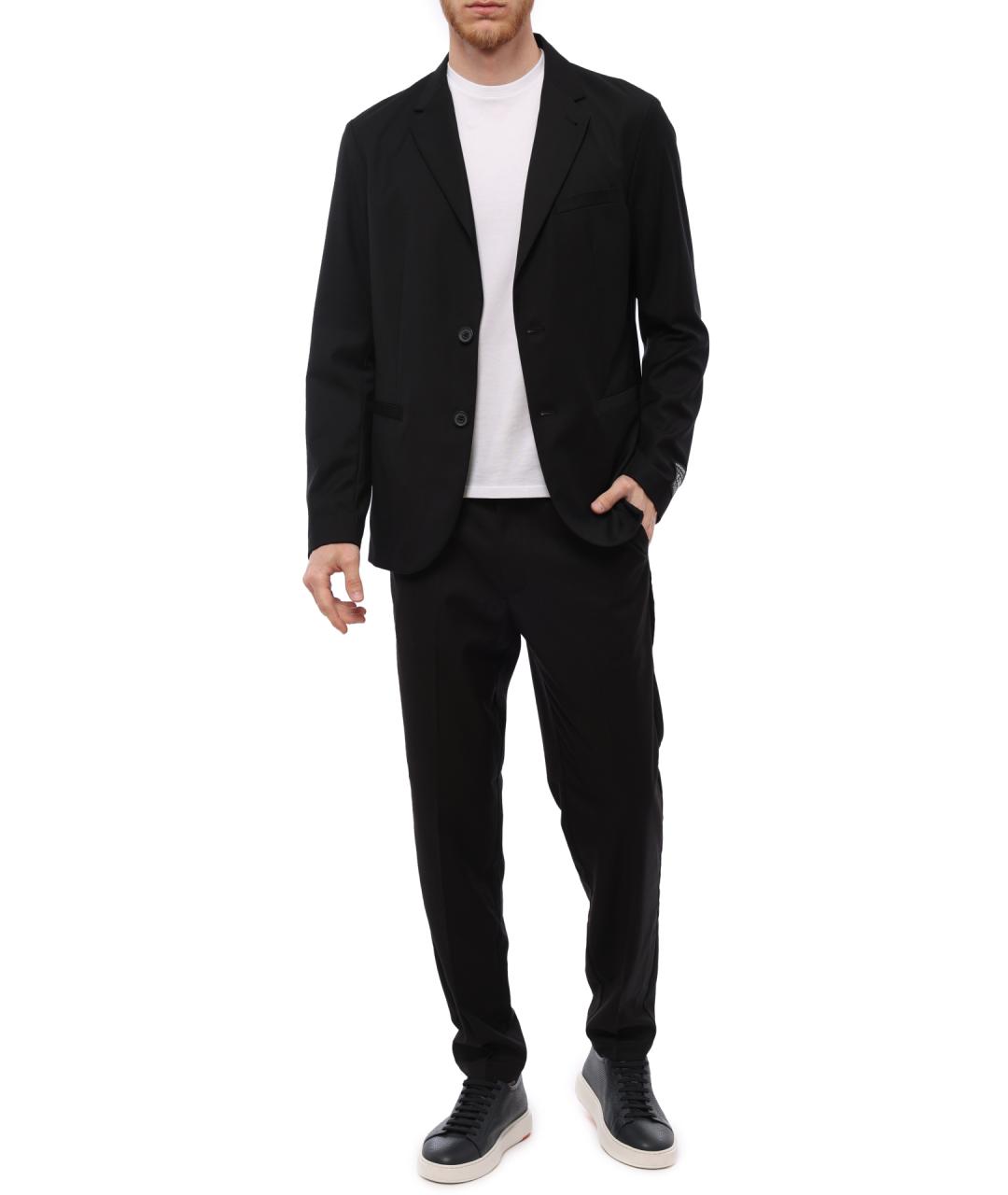 ARMANI EXCHANGE Черный полиэстеровый пиджак, фото 2