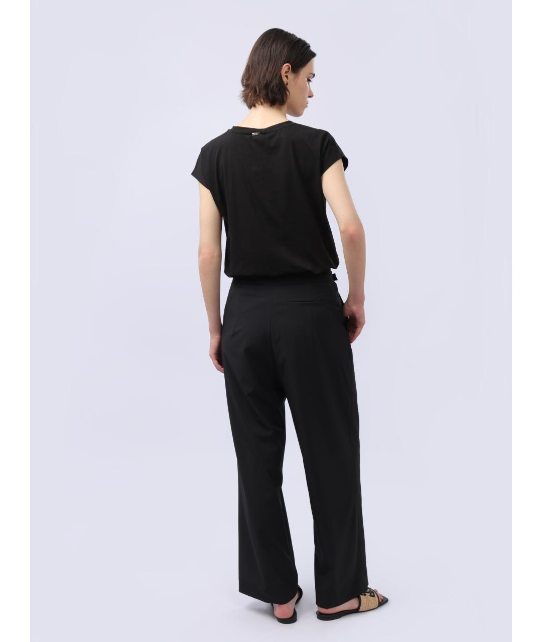 HERNO Черные прямые брюки, фото 6