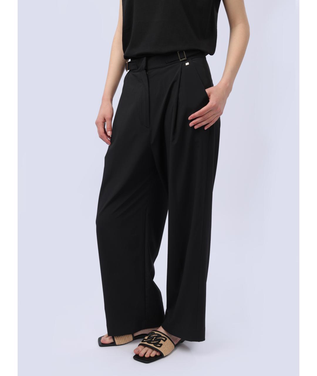 HERNO Черные прямые брюки, фото 3