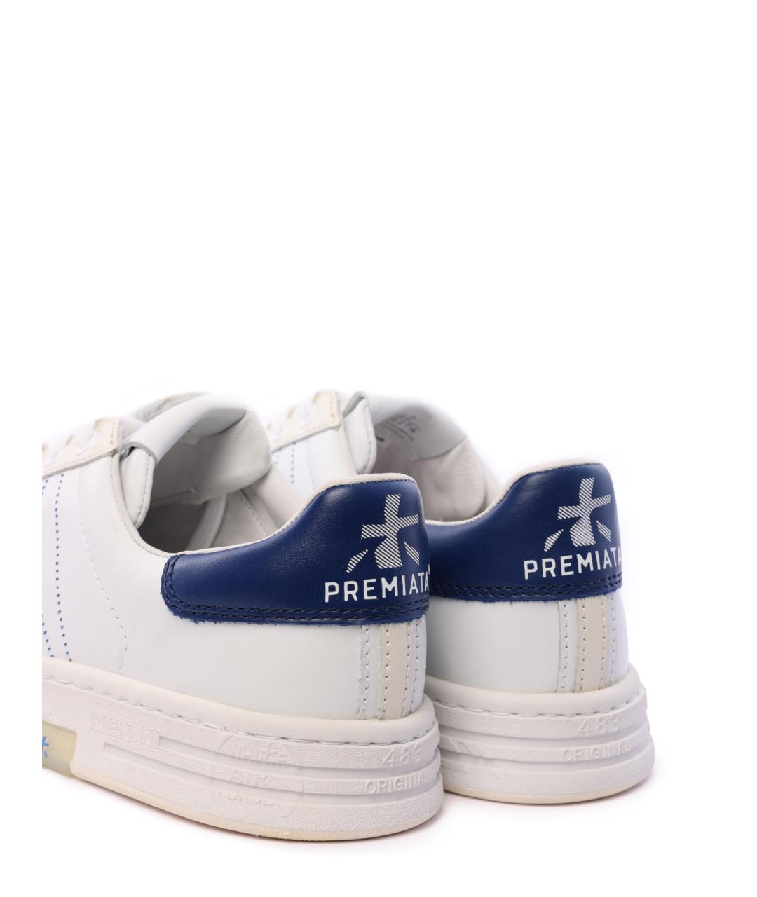 PREMIATA Белые кожаные низкие кроссовки / кеды, фото 6