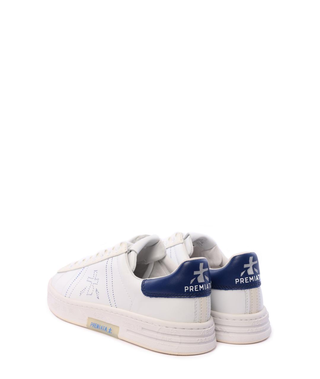 PREMIATA Белые кожаные низкие кроссовки / кеды, фото 3