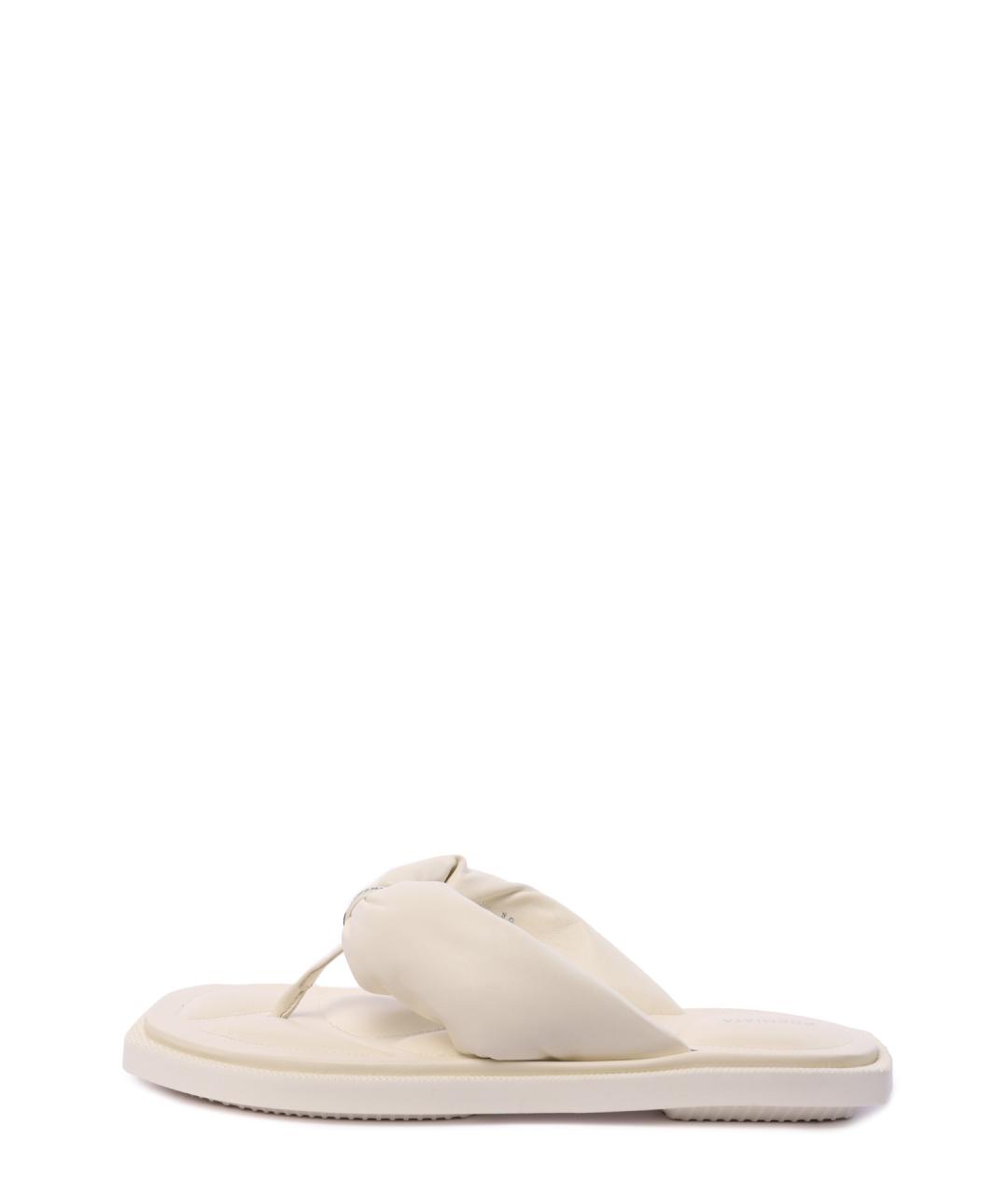PREMIATA Белые кожаные шлепанцы, фото 6