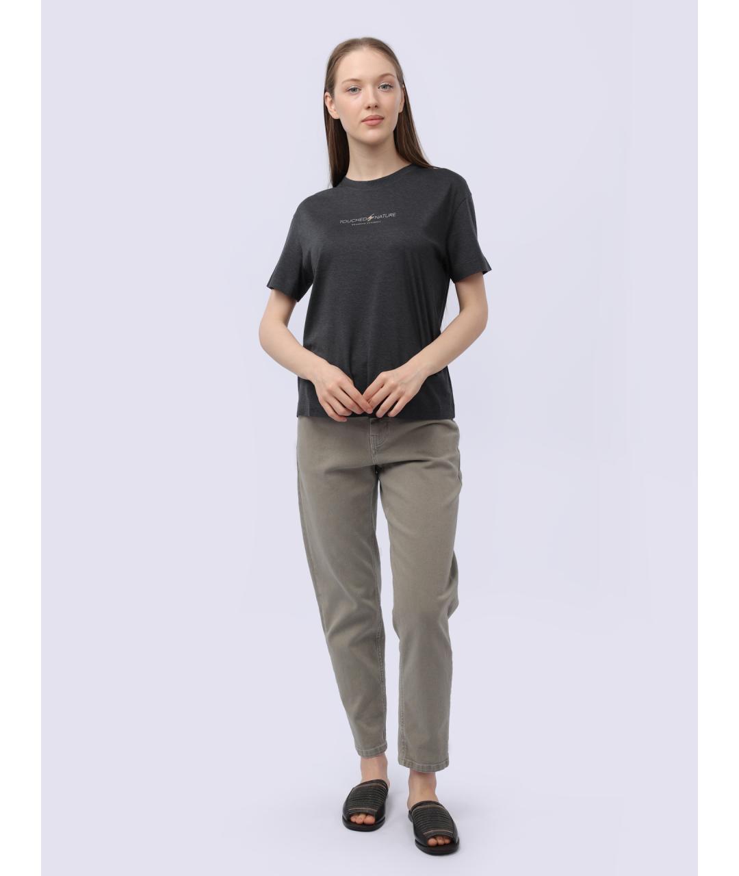 BRUNELLO CUCINELLI Серая хлопковая футболка, фото 2