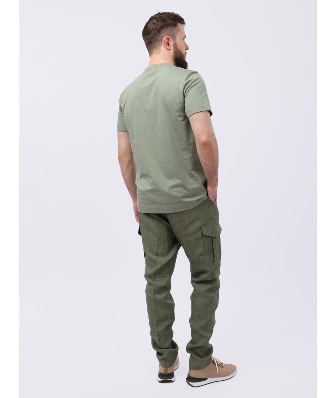 PESERICO Зеленая хлопковая футболка, фото 6