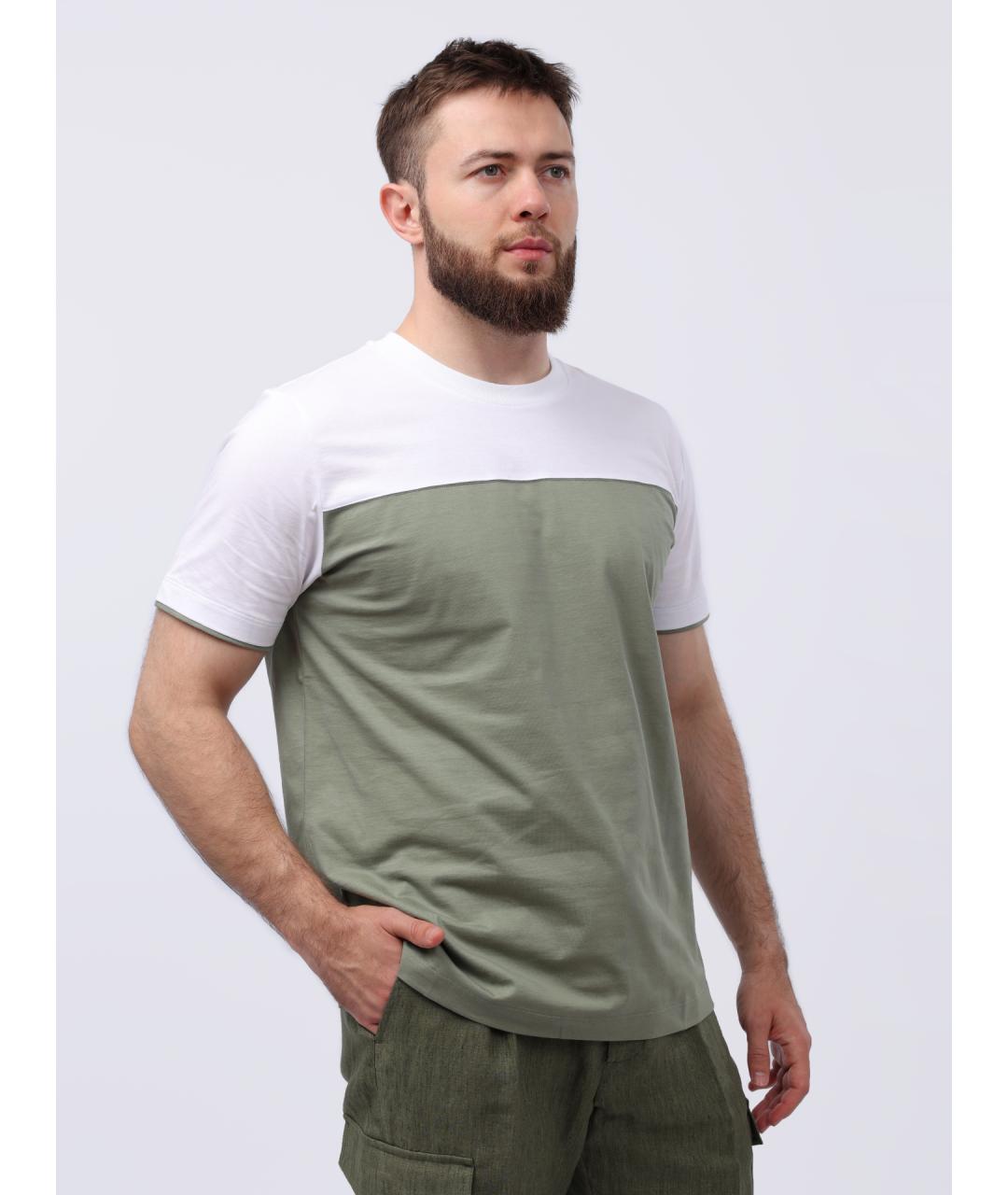 PESERICO Зеленая хлопковая футболка, фото 5