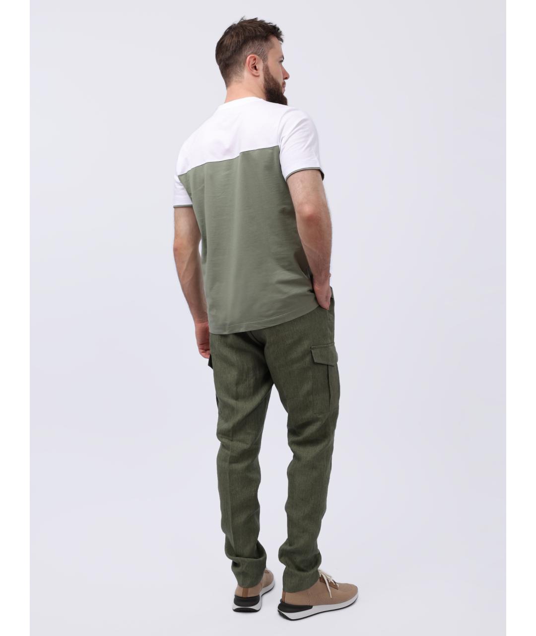 PESERICO Зеленая хлопковая футболка, фото 6