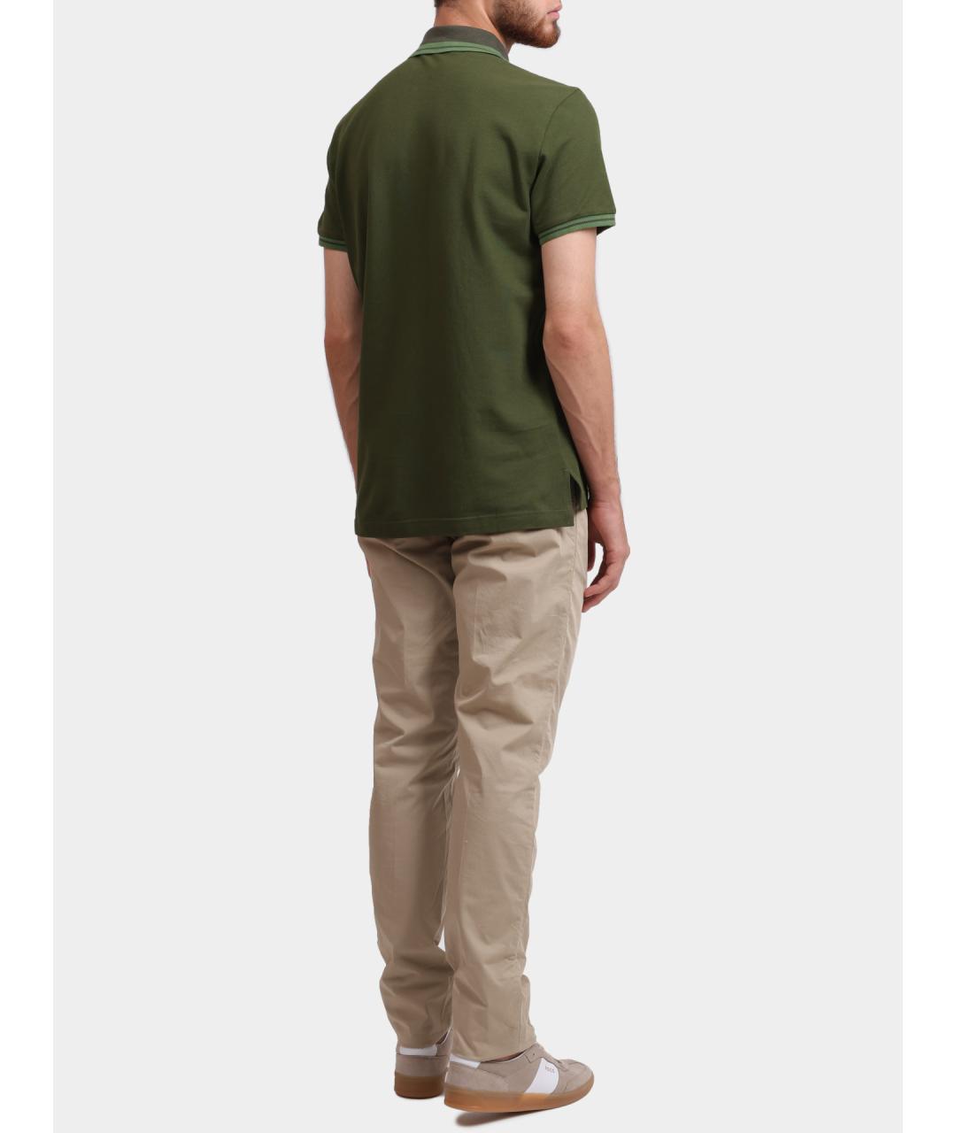 ETRO Зеленые хлопковое поло с коротким рукавом, фото 4