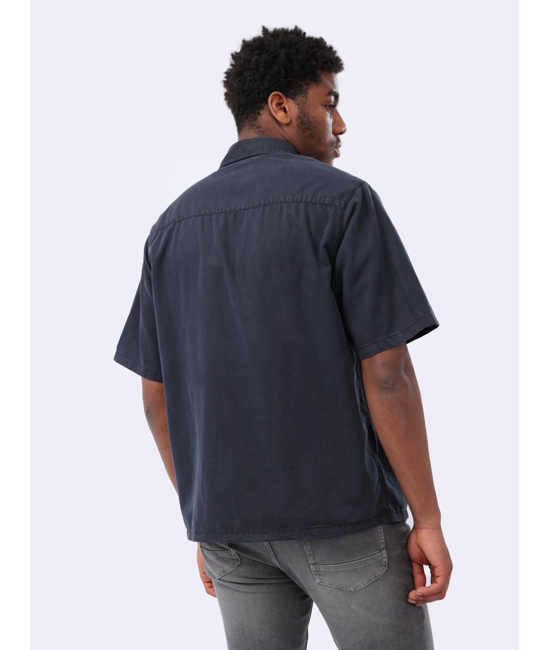 ARMANI EXCHANGE Темно-синяя хлопковая кэжуал рубашка, фото 6