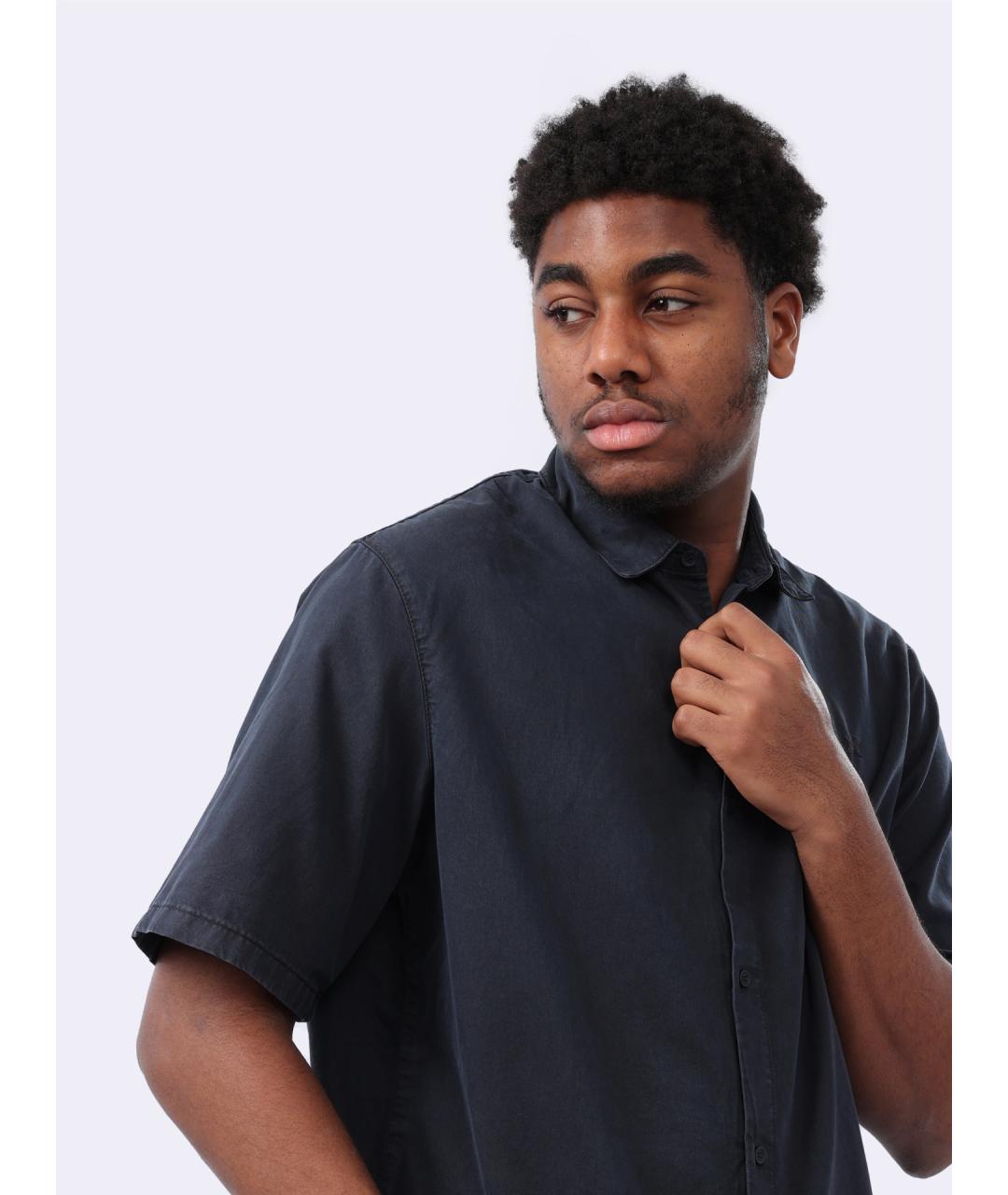 ARMANI EXCHANGE Темно-синяя хлопковая кэжуал рубашка, фото 5