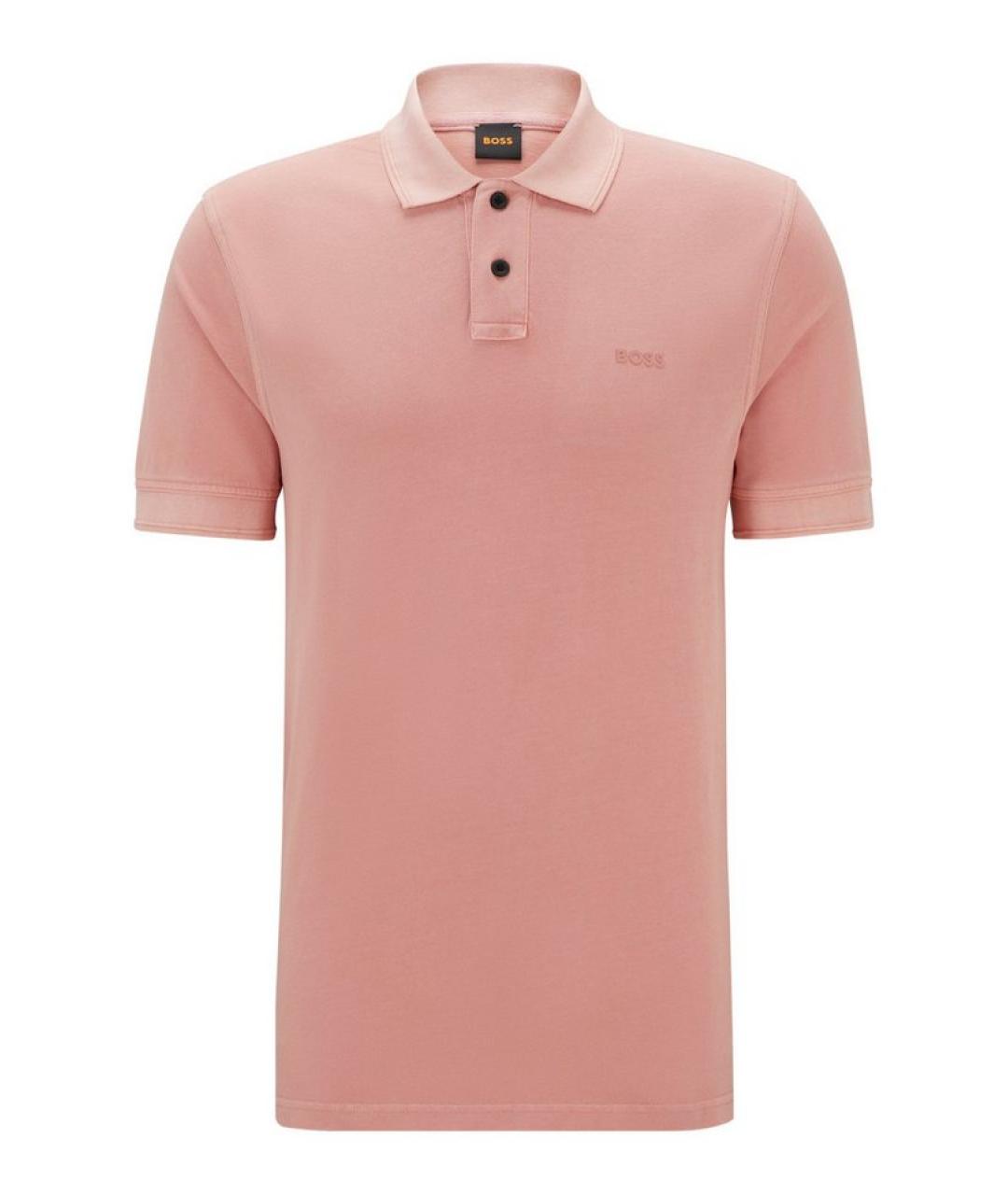 HUGO BOSS Розовое хлопковое поло с коротким рукавом, фото 1