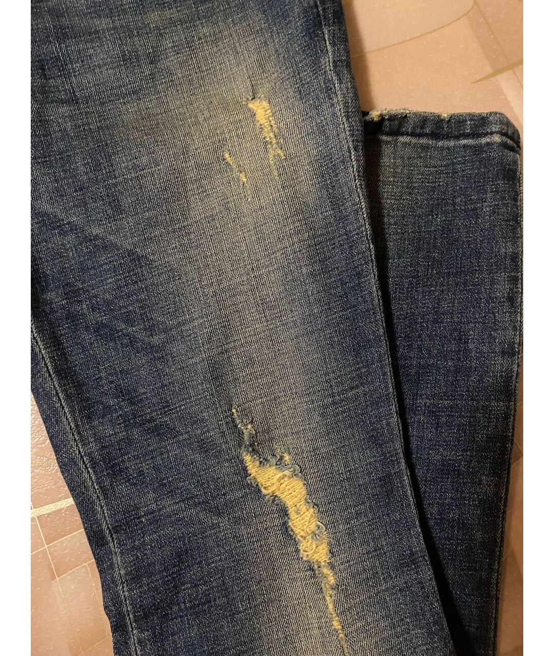 JOHN RICHMOND Синие хлопковые джинсы слим, фото 4