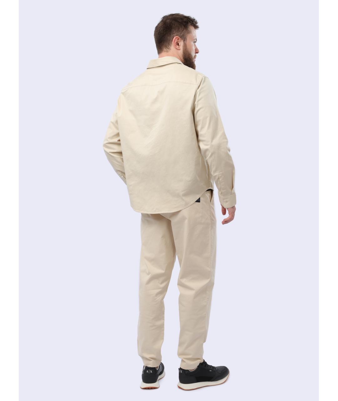 ARMANI EXCHANGE Бежевая кэжуал рубашка, фото 7