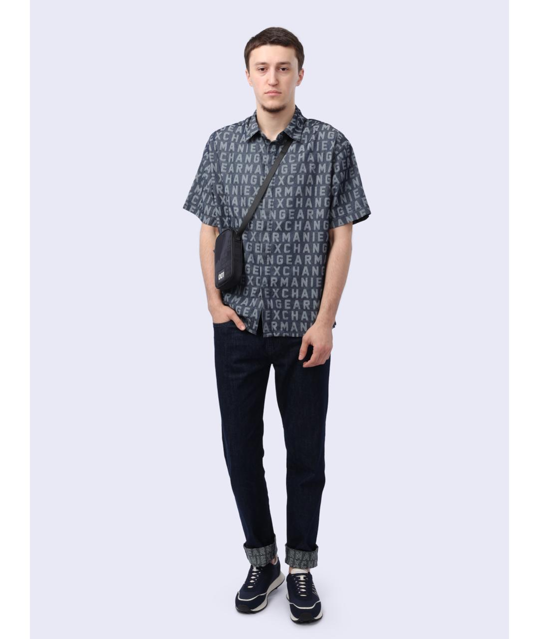 ARMANI EXCHANGE Синяя кэжуал рубашка, фото 2