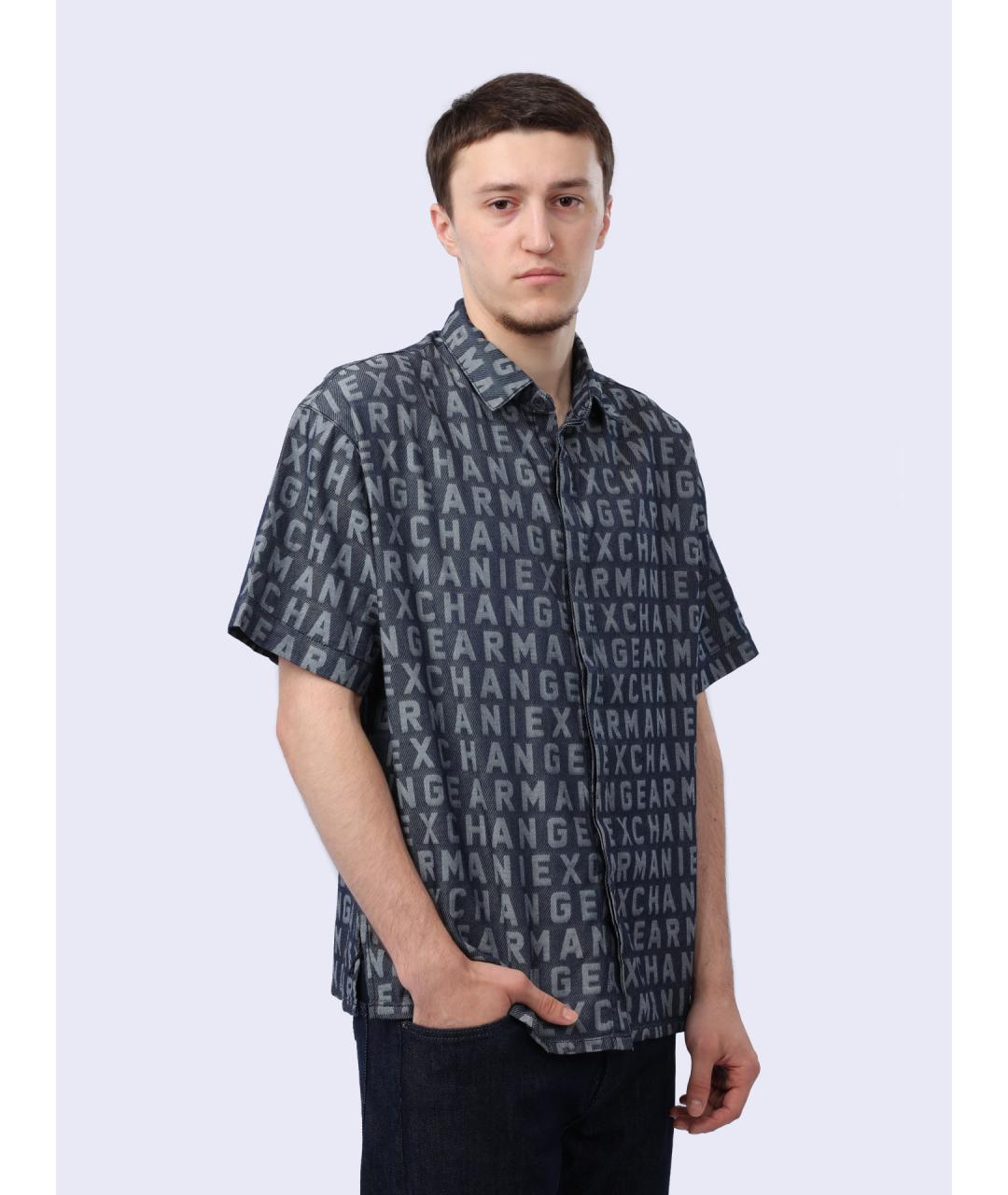 ARMANI EXCHANGE Синяя кэжуал рубашка, фото 3