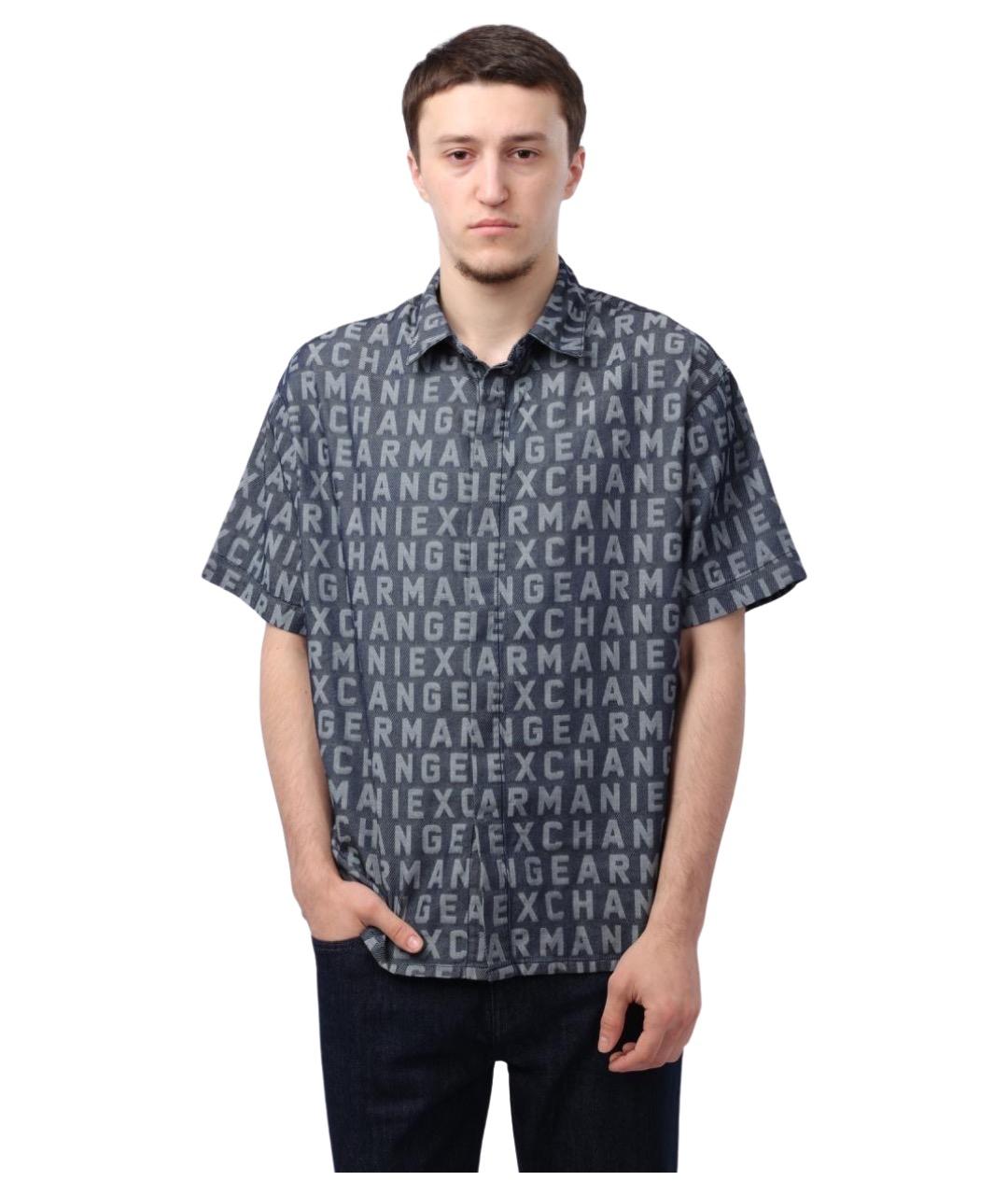 ARMANI EXCHANGE Синяя кэжуал рубашка, фото 1