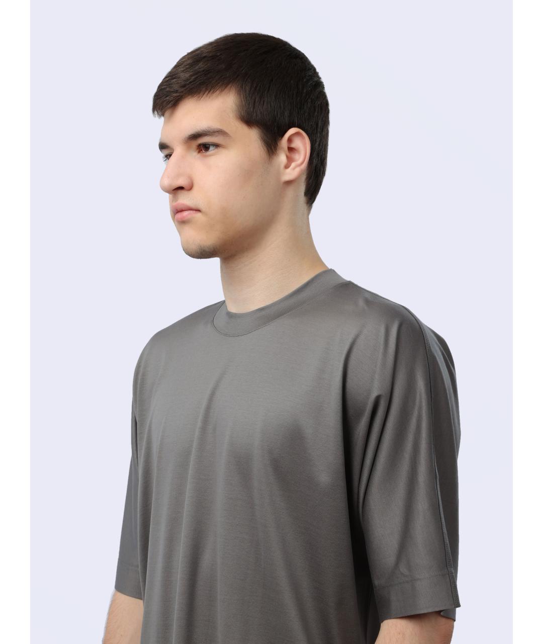 EMPORIO ARMANI Серая футболка, фото 4