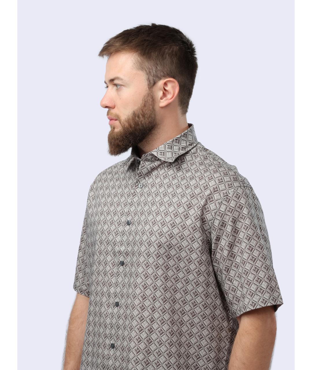 EMPORIO ARMANI Коричневая кэжуал рубашка, фото 4