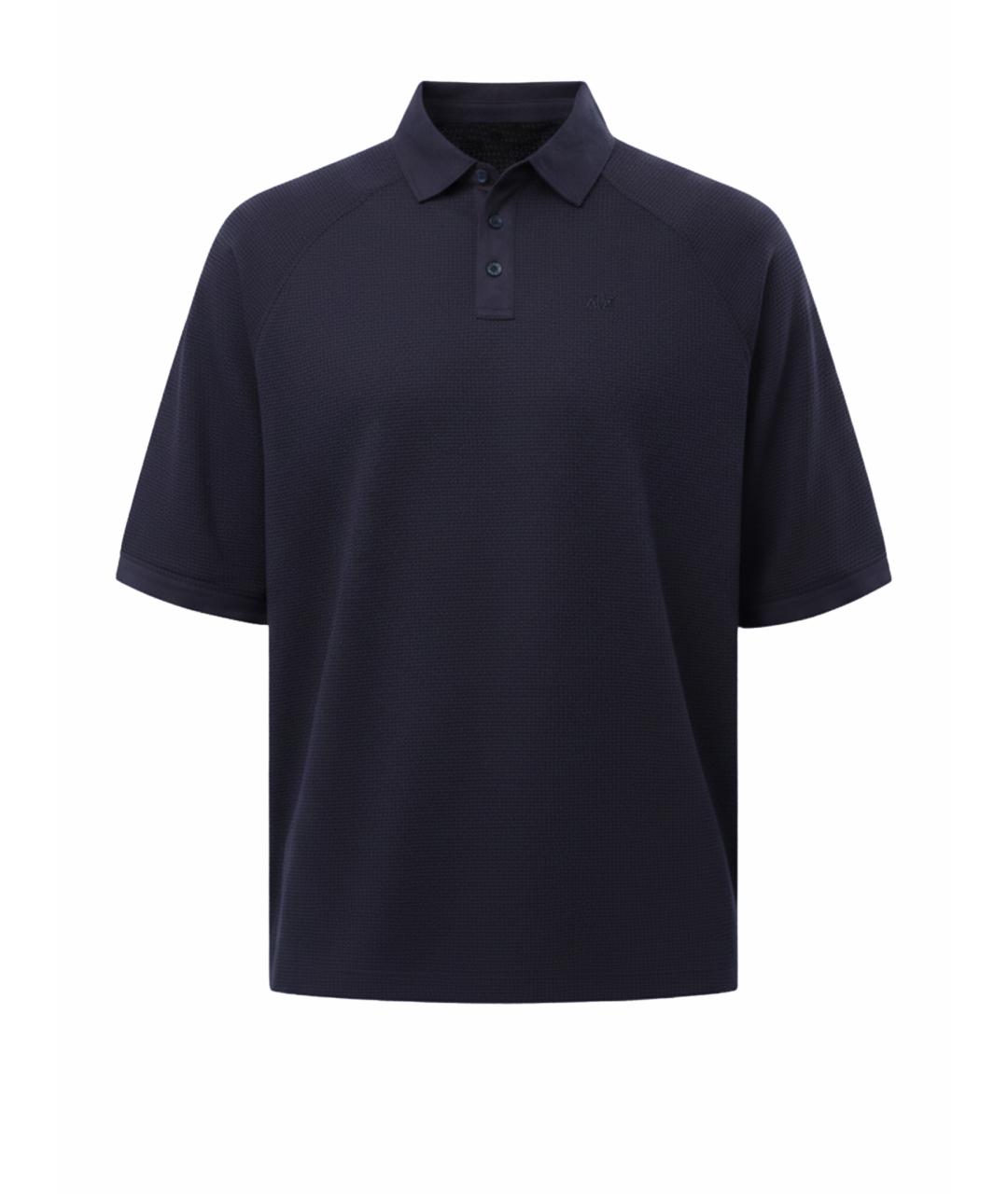 ARMANI EXCHANGE Синее хлопковое поло с коротким рукавом, фото 1