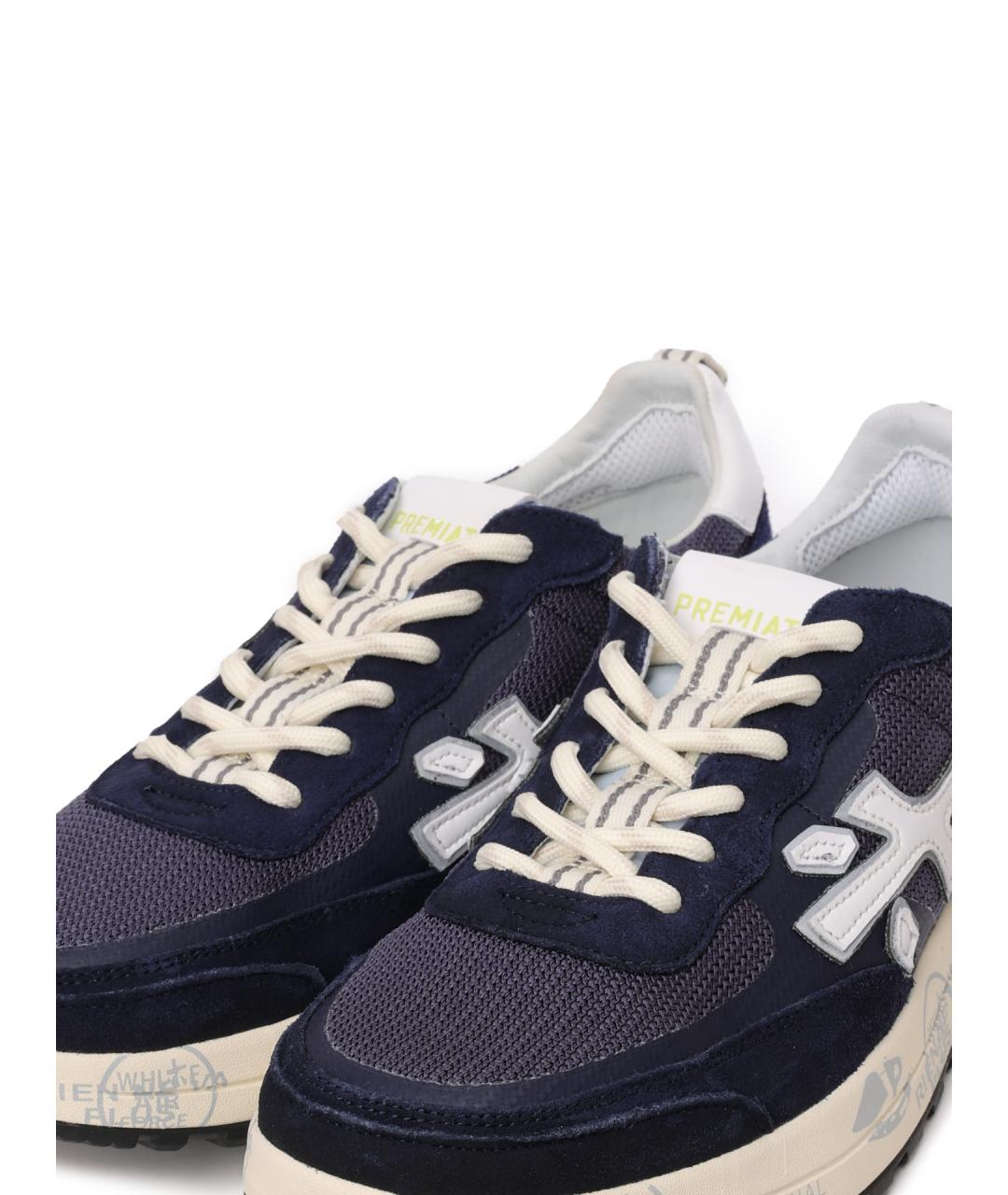 PREMIATA Синие замшевые низкие кроссовки / кеды, фото 6