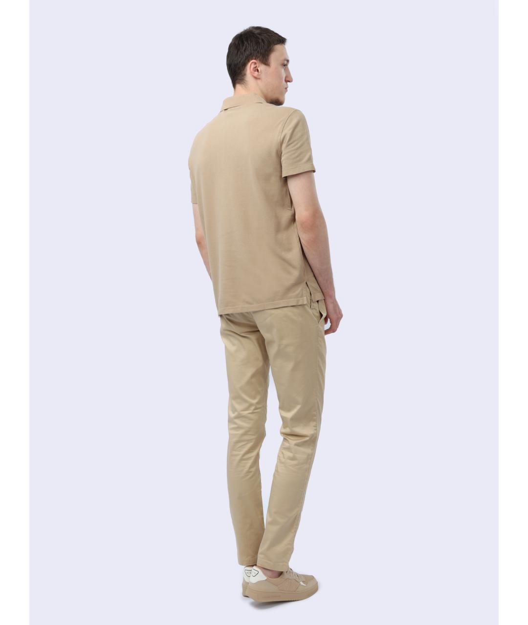 ARMANI EXCHANGE Бежевое хлопковое поло с коротким рукавом, фото 6