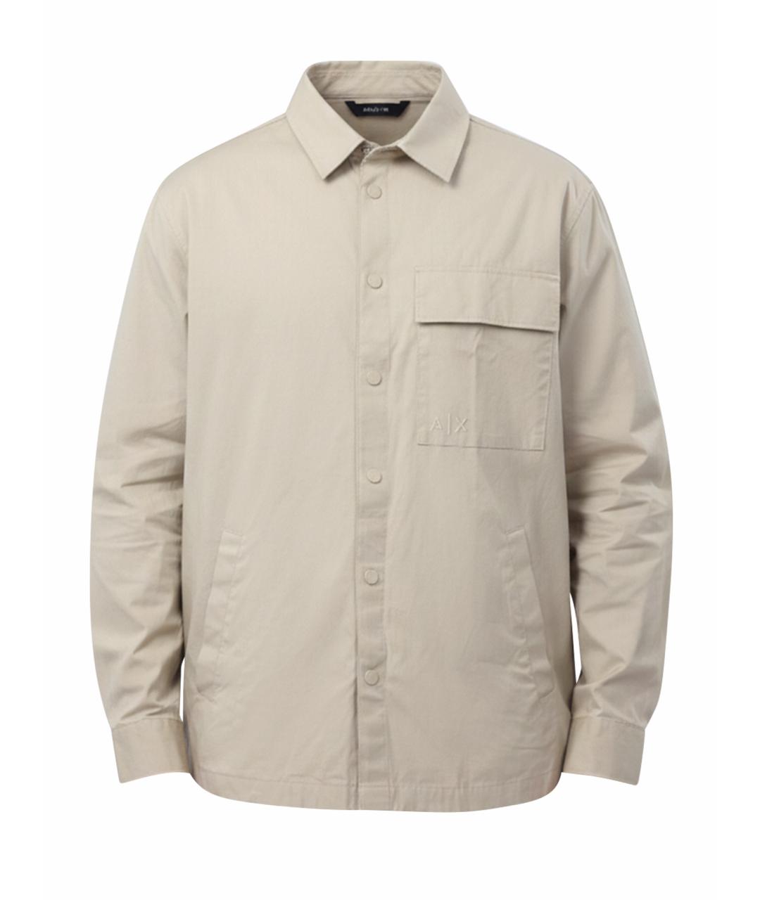 ARMANI EXCHANGE Бежевая кэжуал рубашка, фото 1